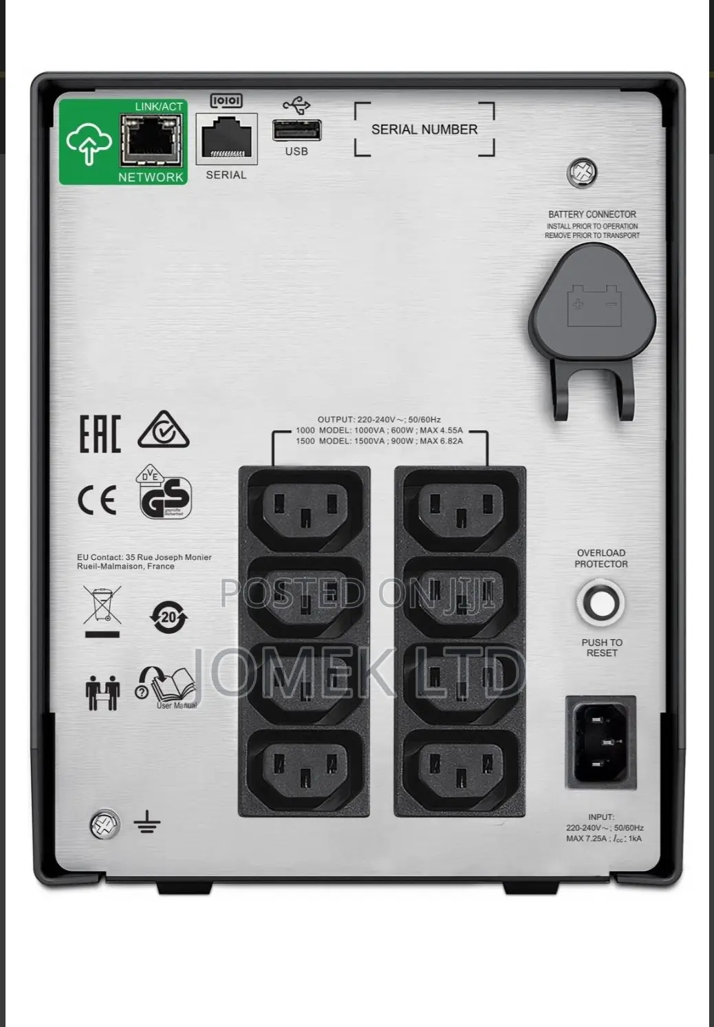 Apc Inline Smart-Ups, 1500va ,Lcd 230v Smartconnect Port,
