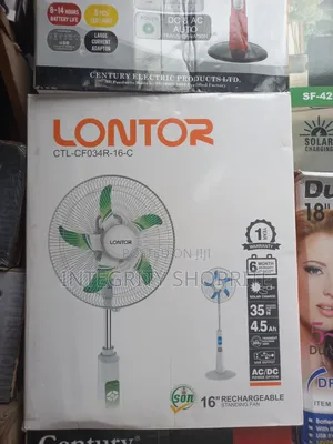 Lontor 16inches Rechargeable Standing Fan