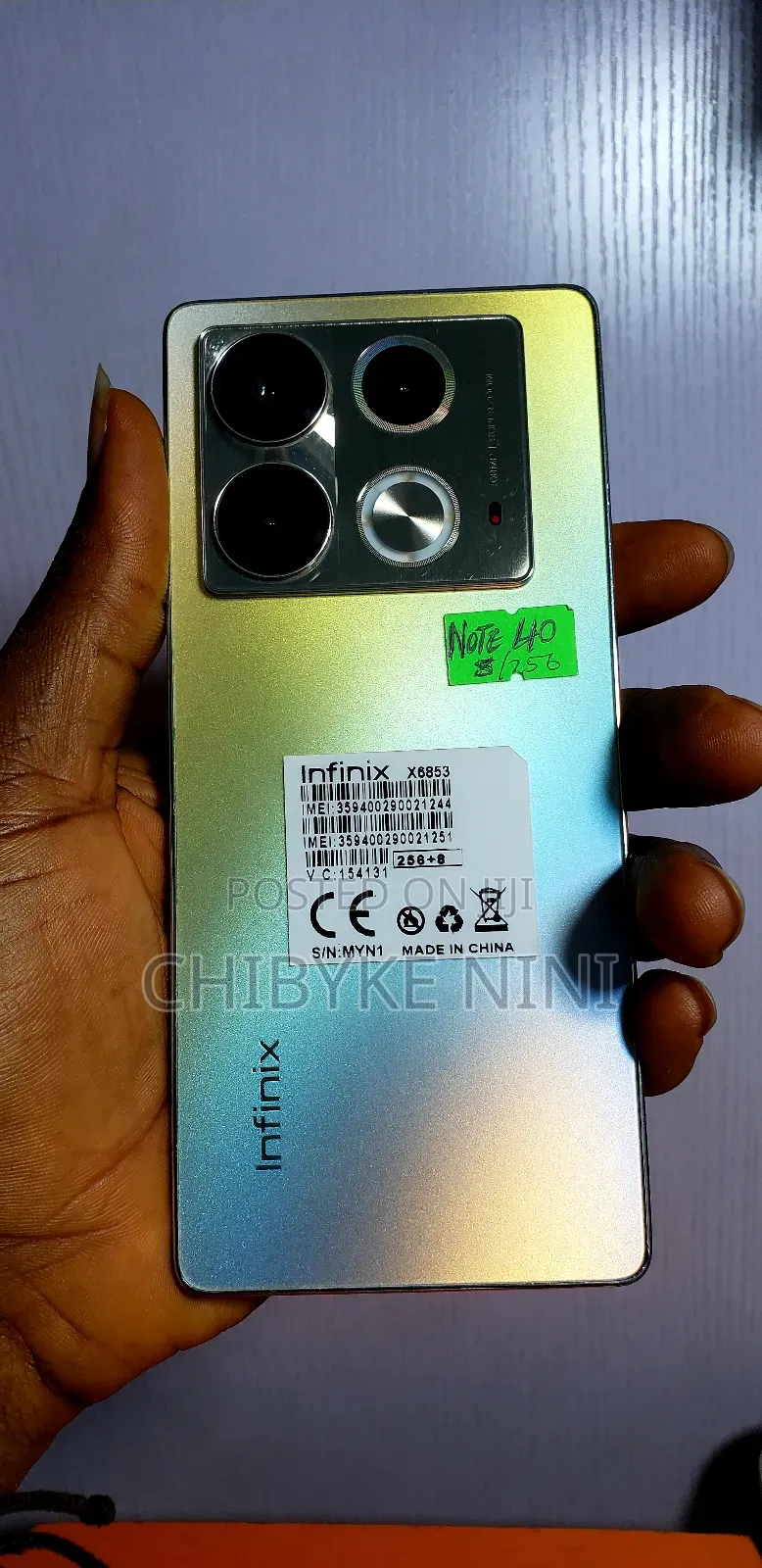 Infinix Note 40 256 GB Silver