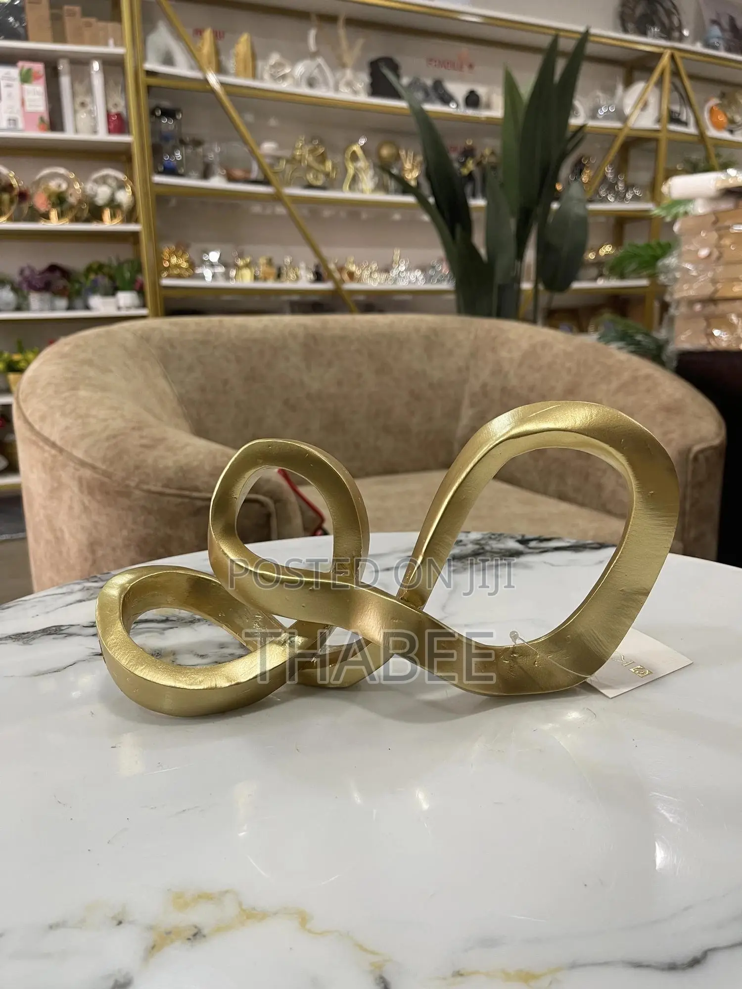 Abstract Gold Table / Shelf Decor