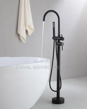 Stand Alone Bath Mixer Black