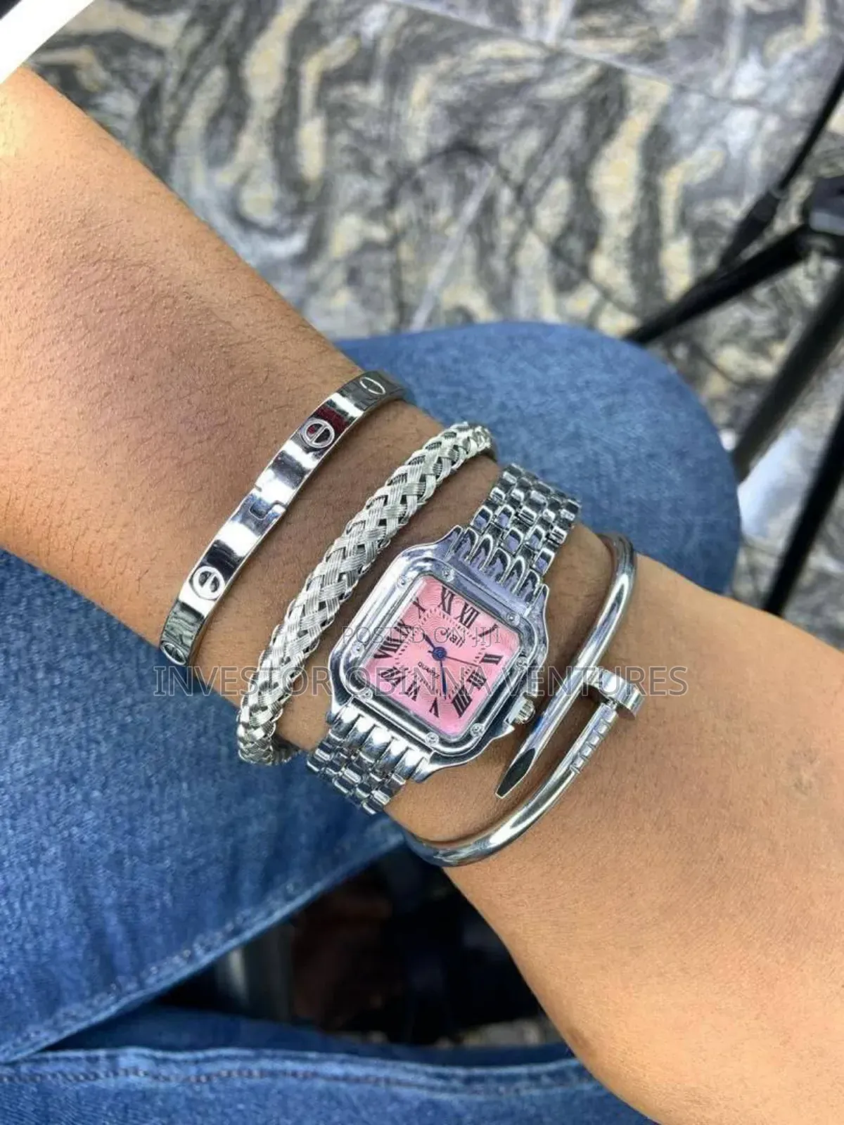 Pretty Watch With Wrist Set