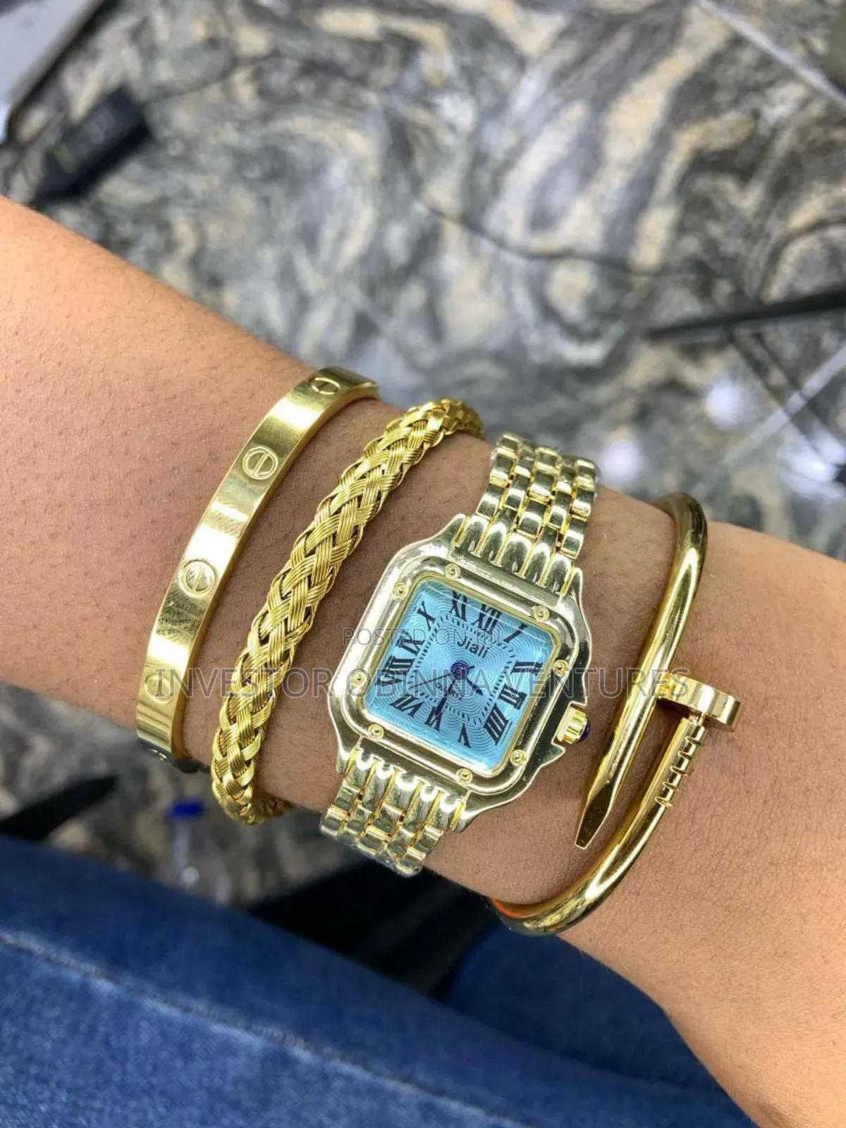 Pretty Watch With Wrist Set