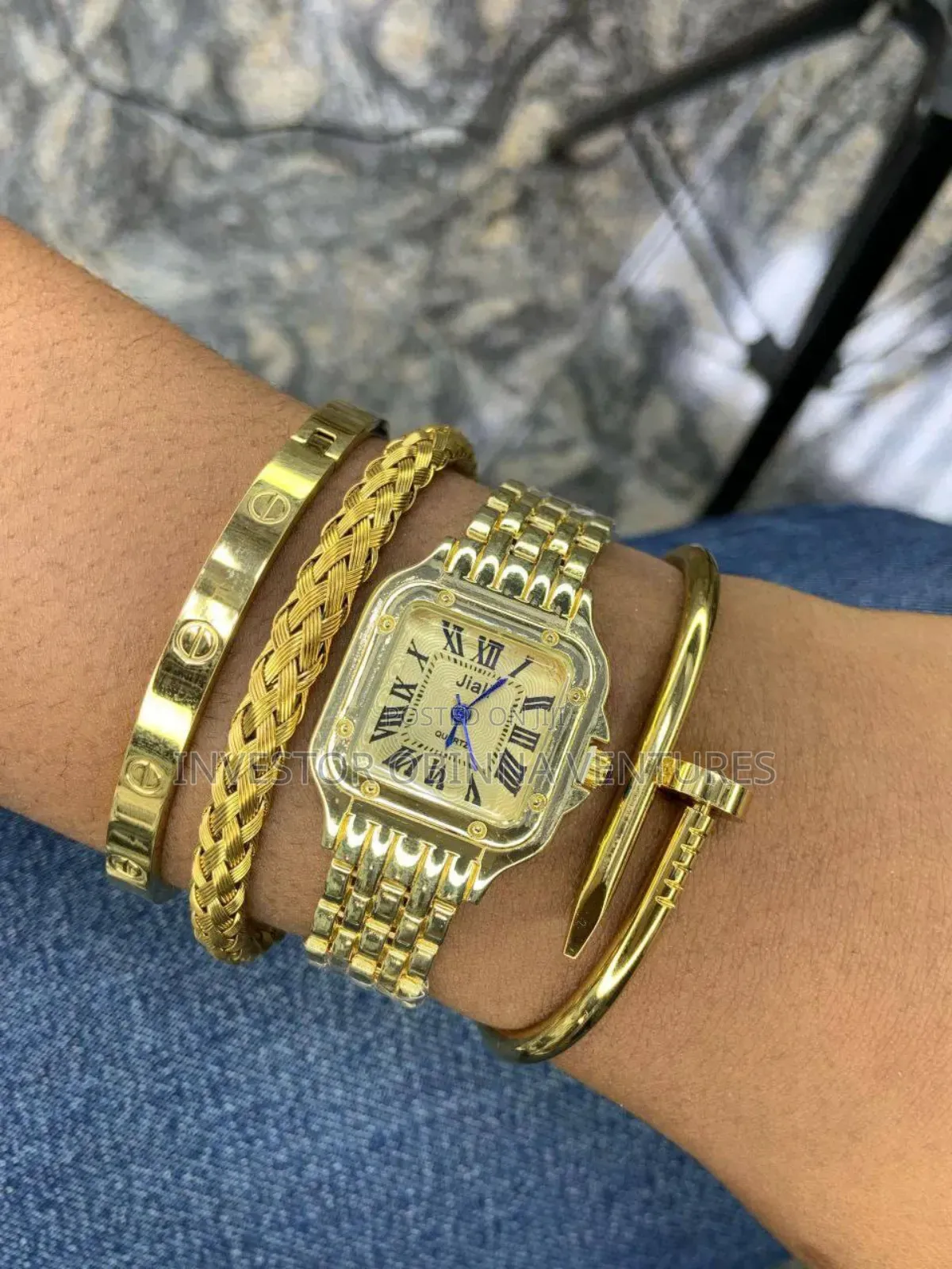 Pretty Watch With Wrist Set