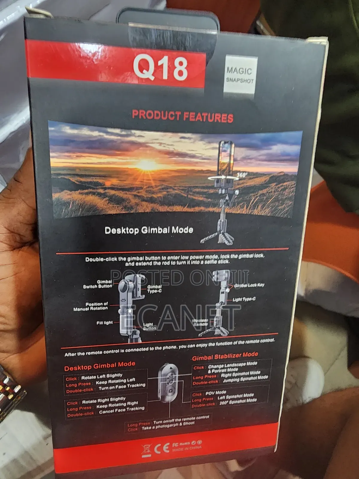 Q18 360° Rotating Gimbal
