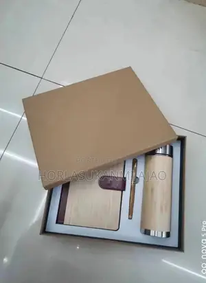 Original and Quality 3pcs Office Dairy Pen and Wooden Flask