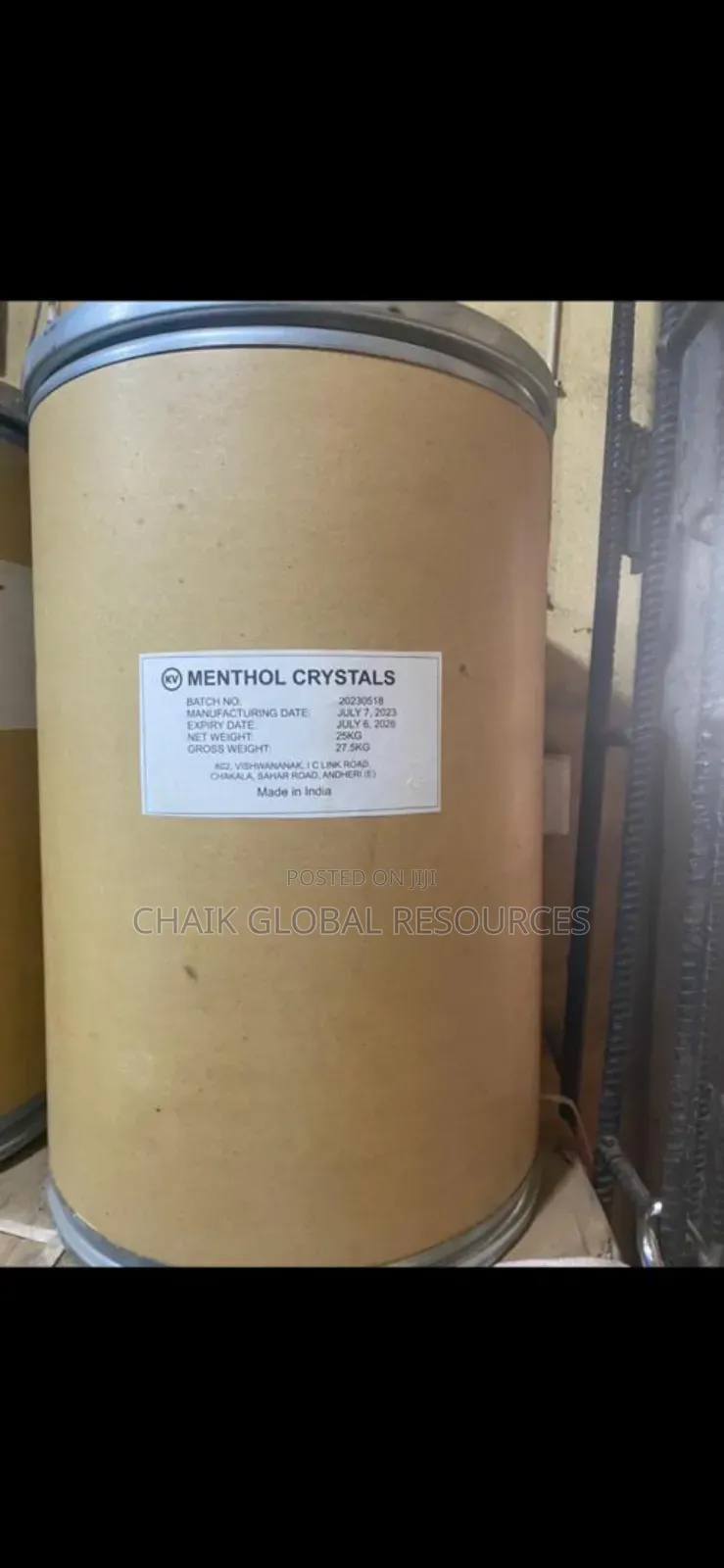 Menthol Crystals 25 Kg