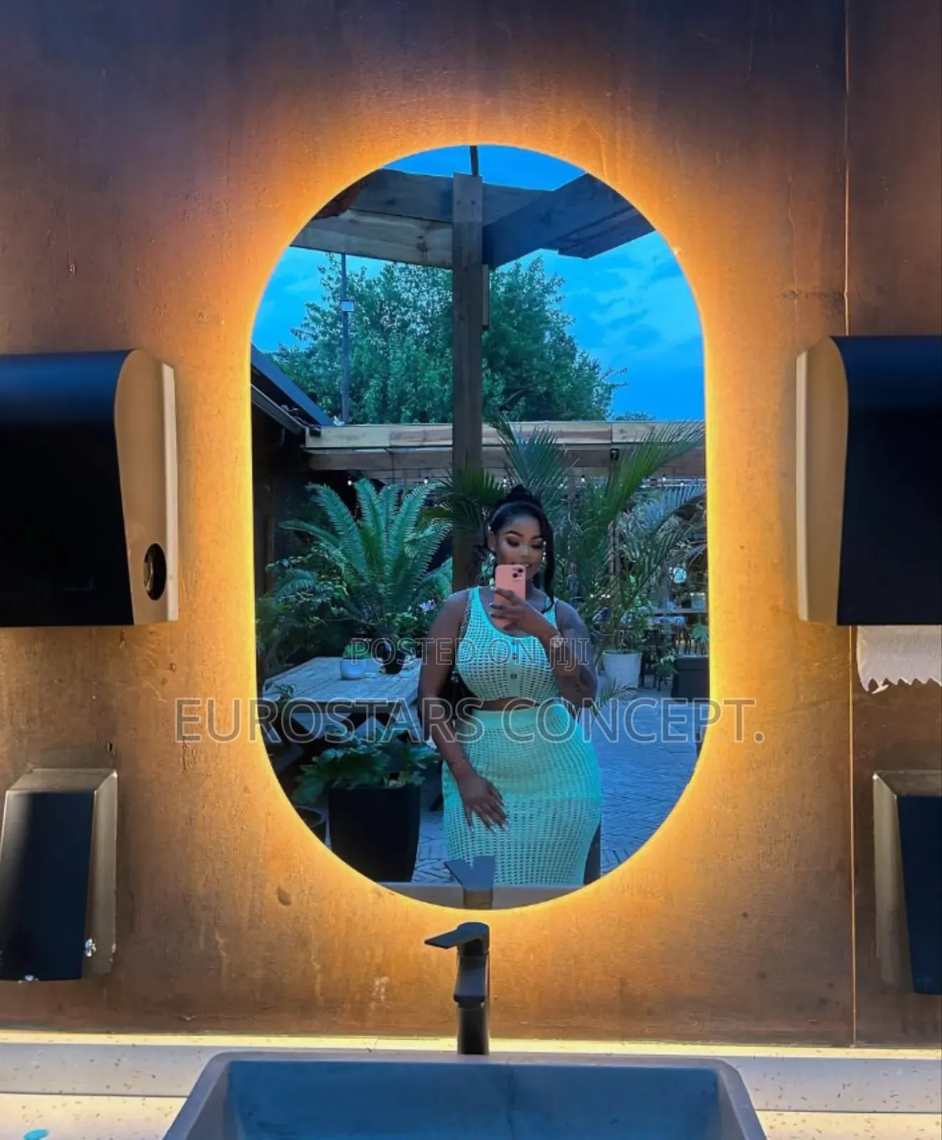 Oval Led Mirror With Back Light