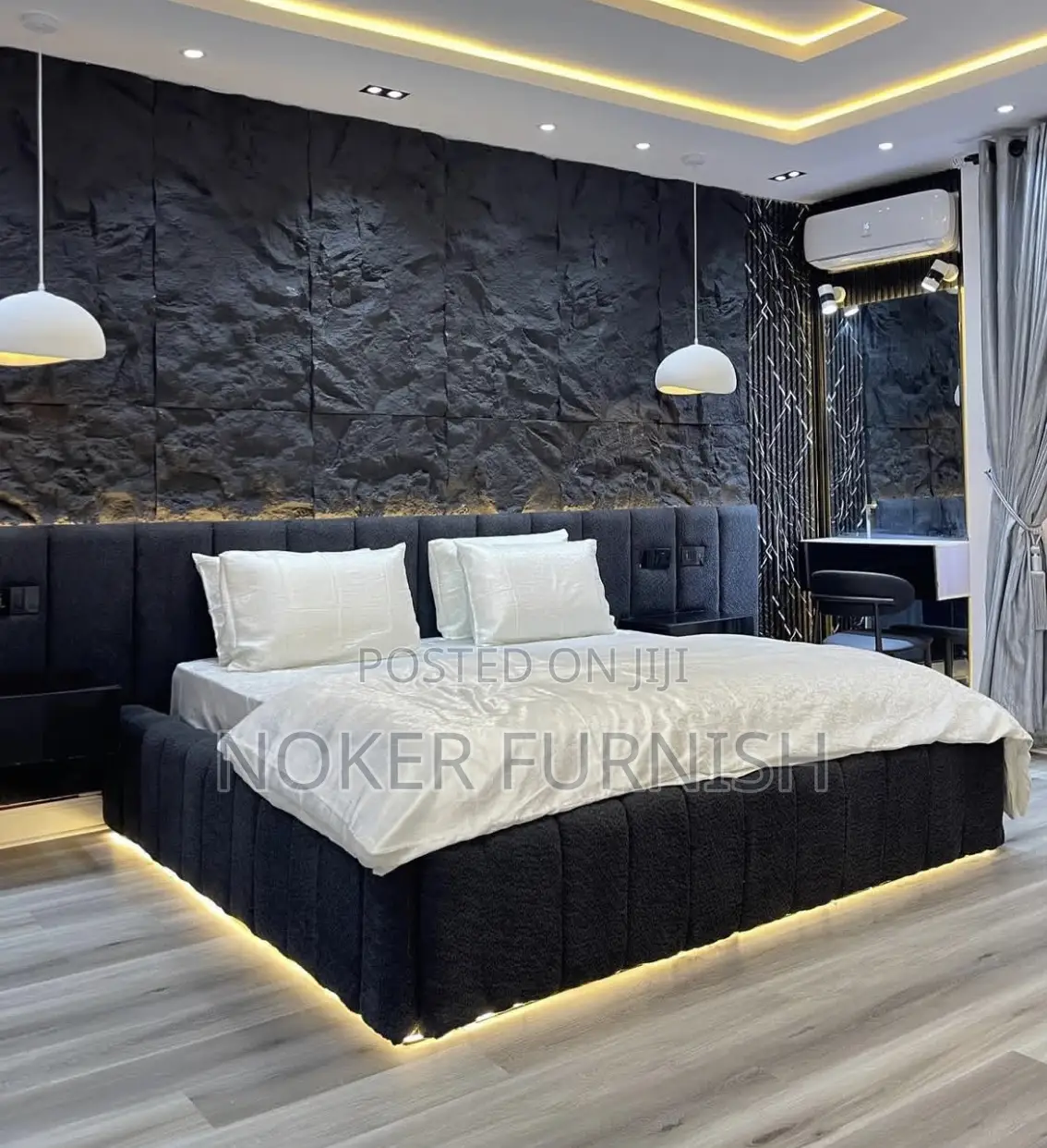 Executive Bed Frame With Back Panel