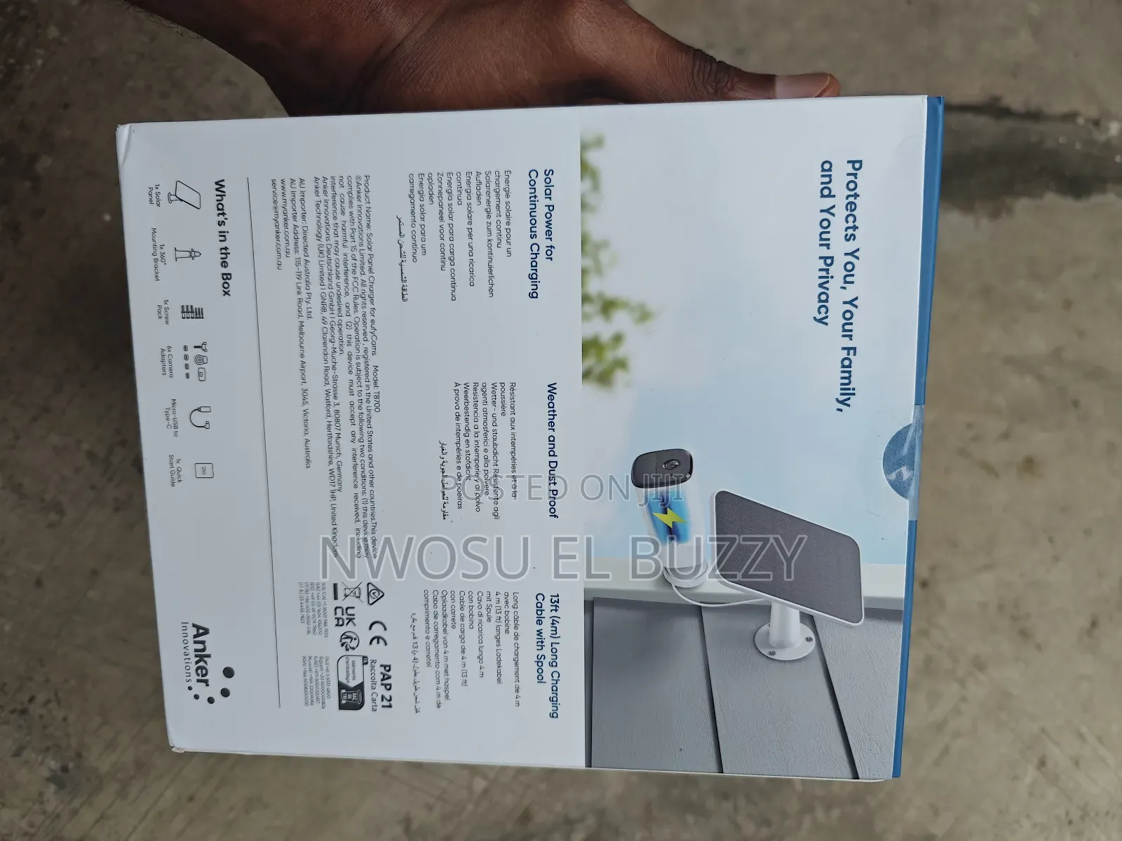 Eufy Security Certified Eufycam Solar Panel