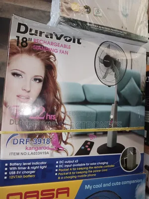 Duravovlt Rechargeable Fan 18"