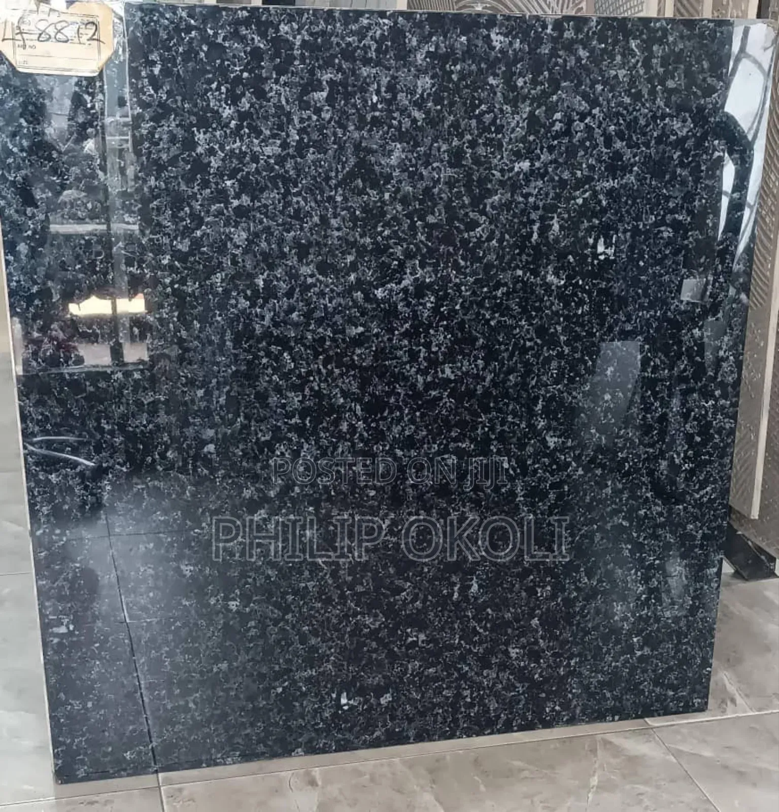 80x80 Black Floor Tiles