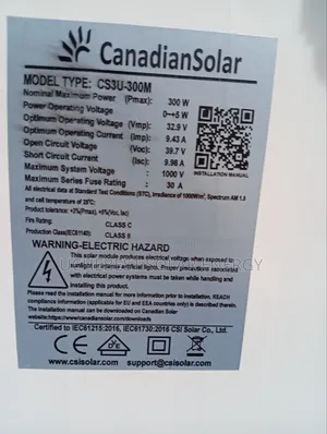 300w/32v/60cell Canadian Mono Panel