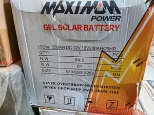 This Is Maximum 230ah Gel Battery