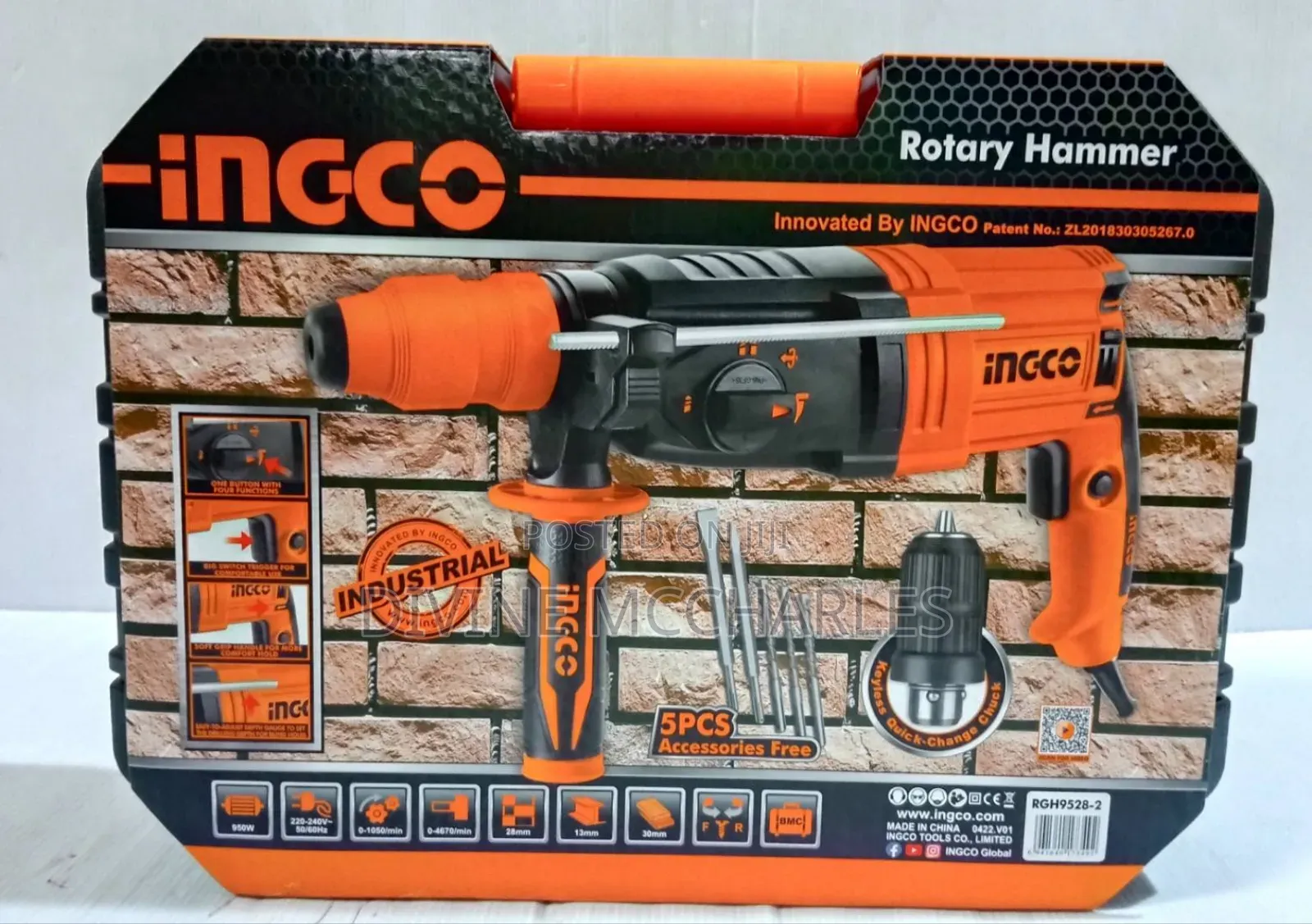Rgh9528-2 Ingco Rotary Hammer 950w