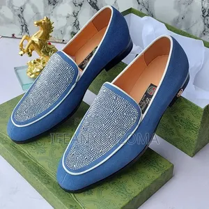 Blue Color and Green Color Luxury Shoe