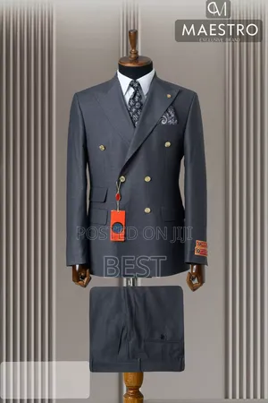 Photo - Luxury Double Breasted With Golden Bottons Suit