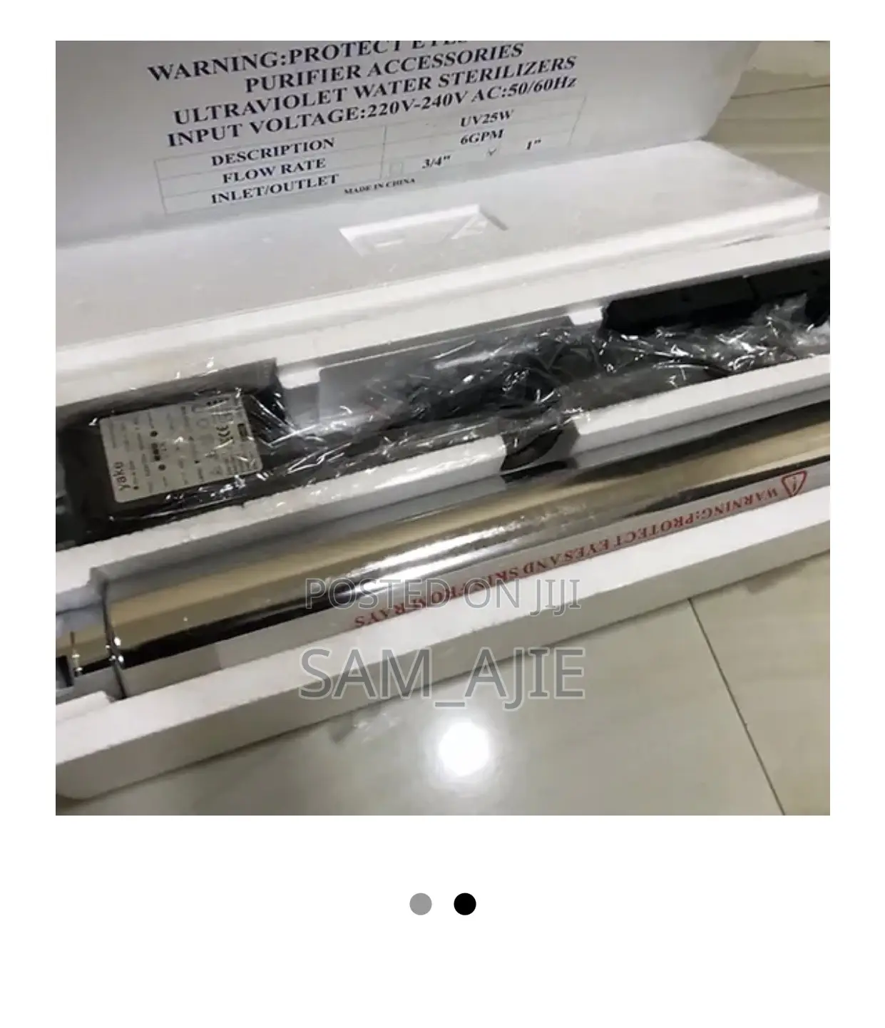 Ultraviolet Water Steriliser