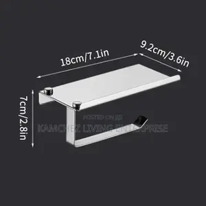 Stainless Steel Toilet Paper Holder - Wall Mount With Screws