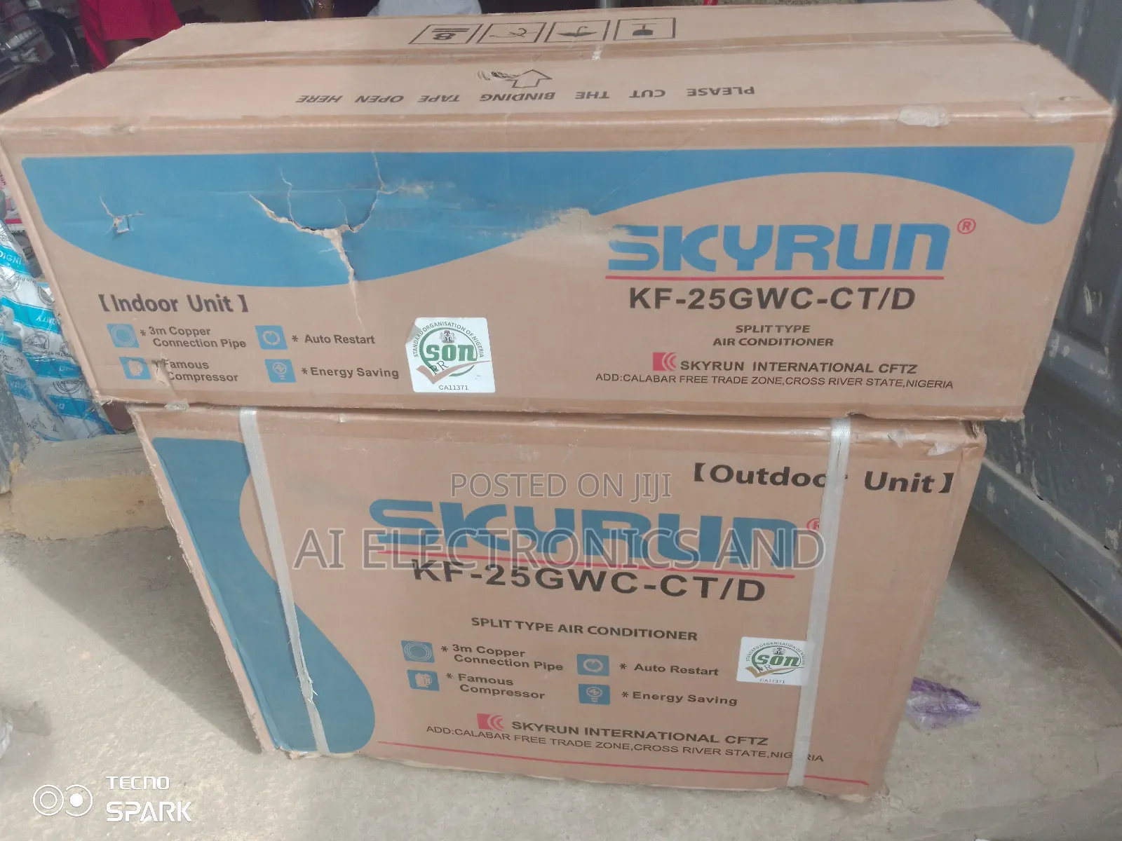 Skyrun Air Conditioner 1hp White Color