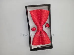 Box Bowtie and Cufflinks
