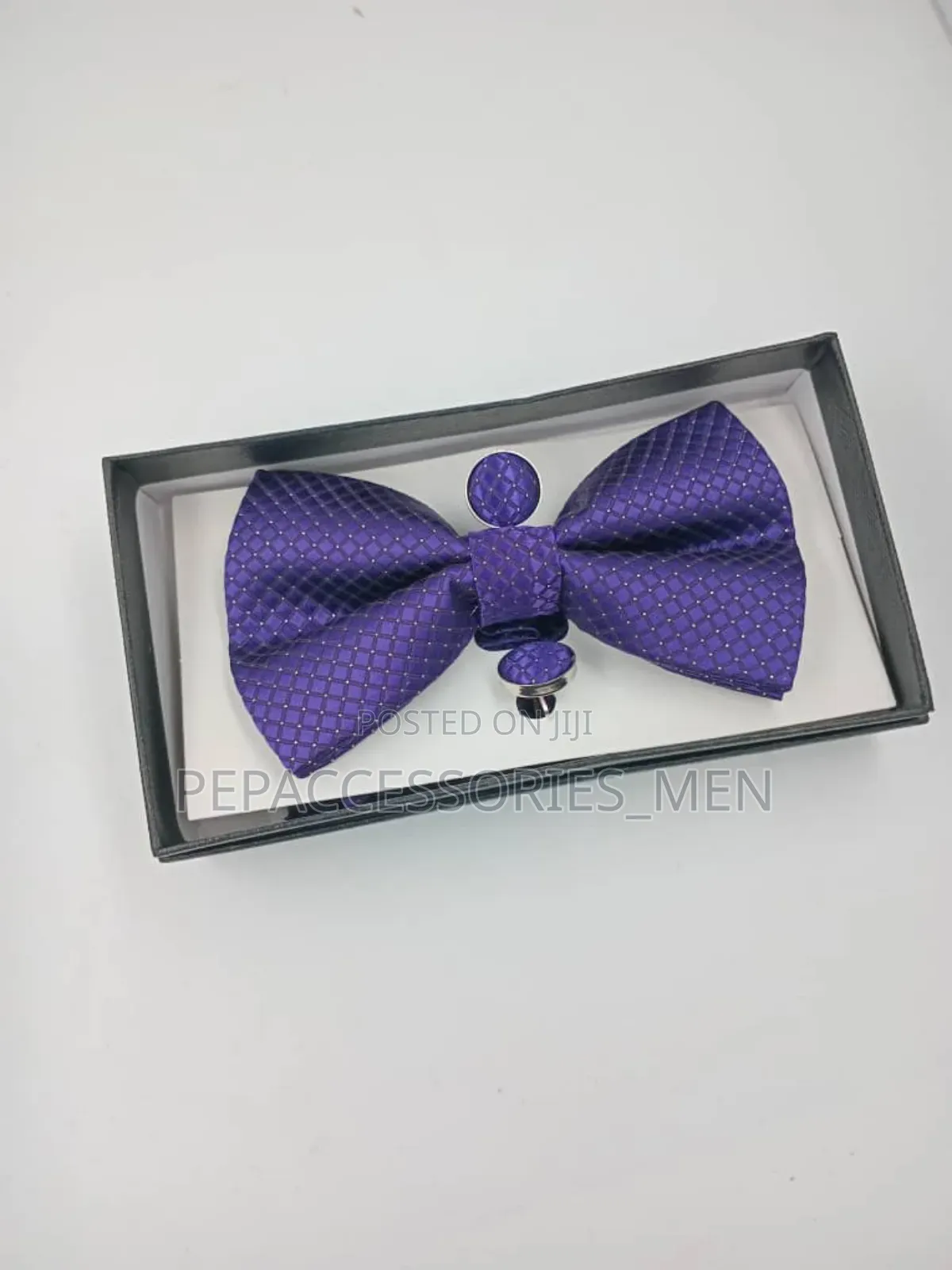 Box Bowtie and Cufflinks