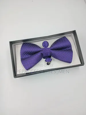 Box Bowtie and Cufflinks