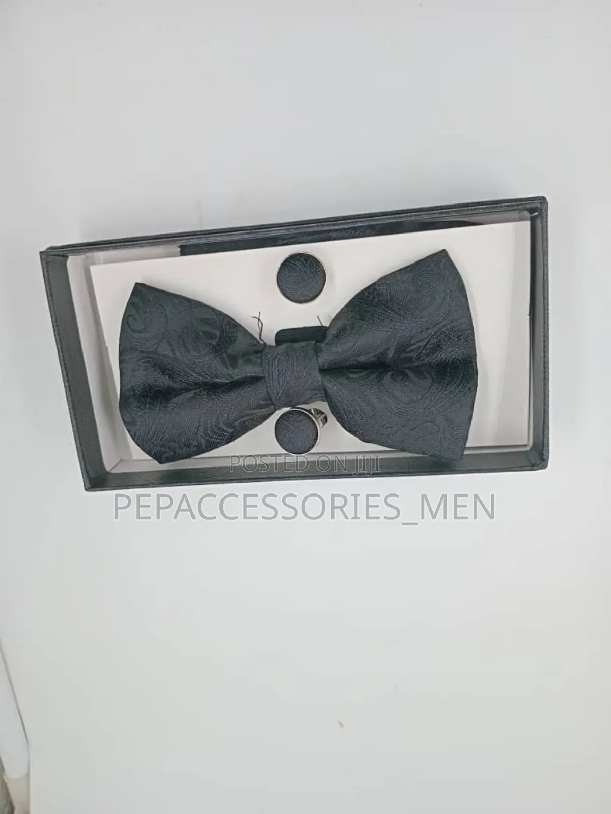 Box Bowtie and Cufflinks