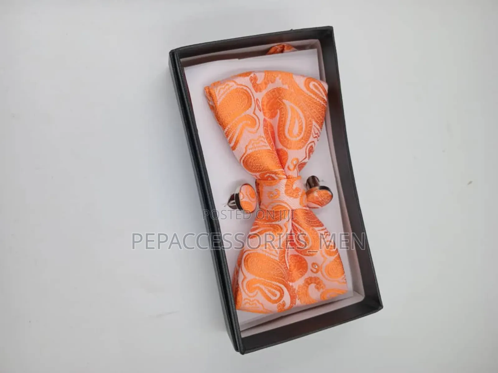 Box Bowtie and Cufflinks