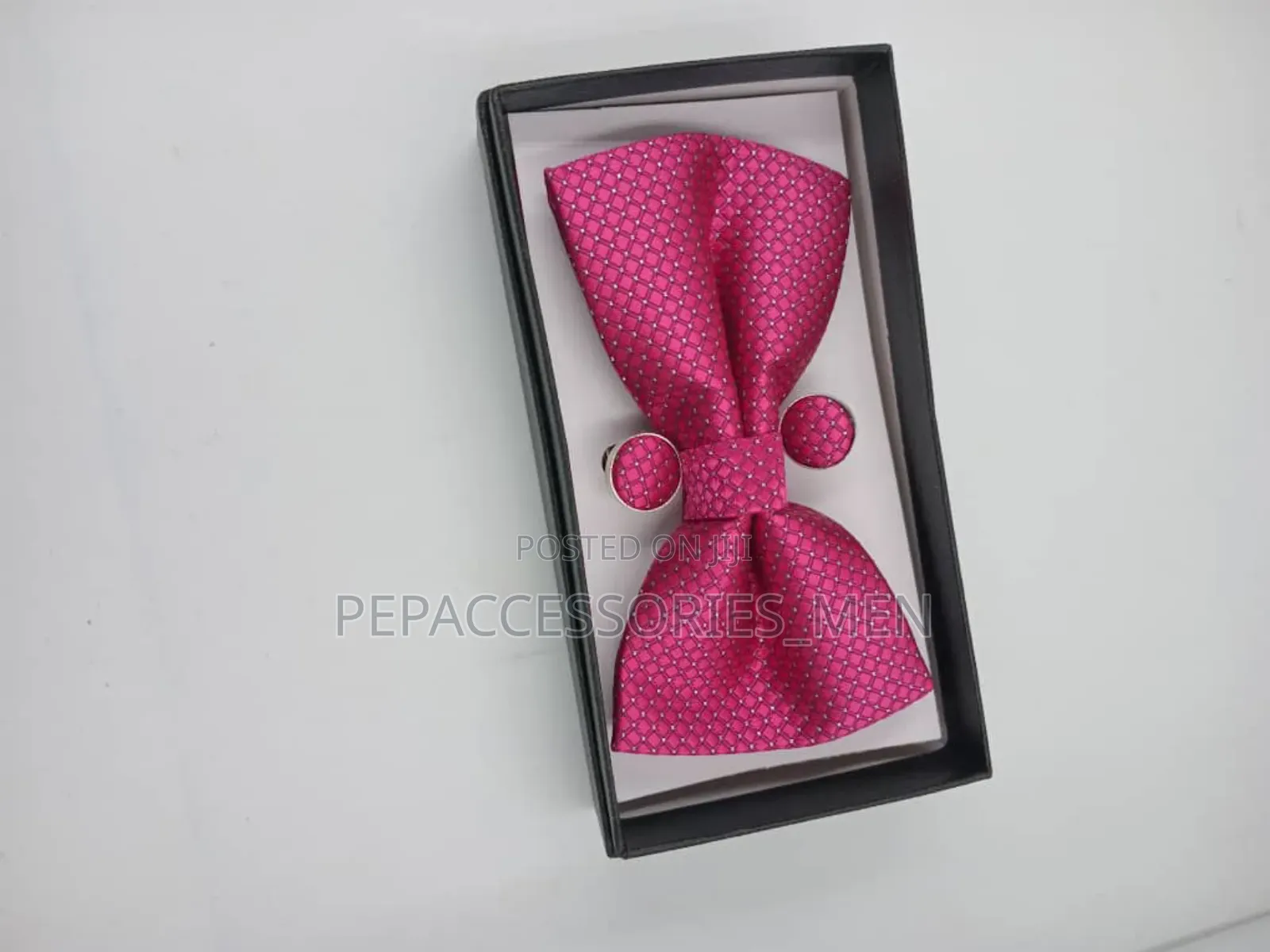 Box Bowtie and Cufflinks
