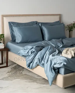 Silk Bedsheet Duvet and Pillowcases (Teal)