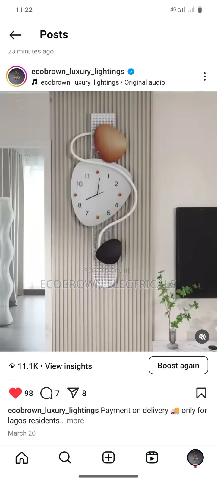 Wall Art With Remote Control Quality Frame