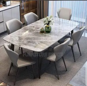 6seaters Luxury Marble Dining Set