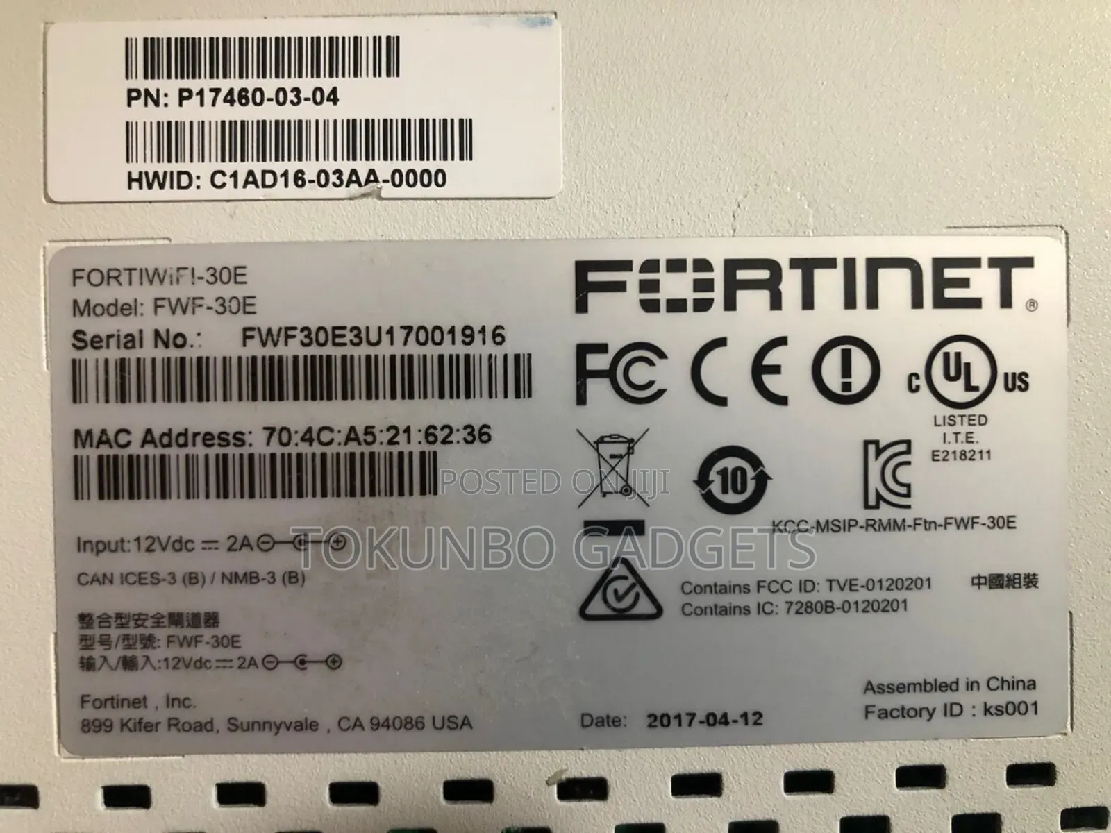 Fortinet Fortiwifi-30e