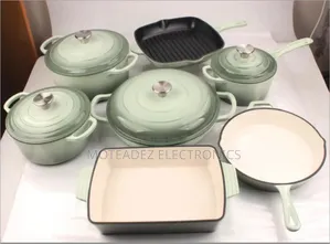 11pcs High Quality Cast Iron Cookware Set With 2 Fry Pans