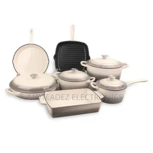 11pcs High Quality Cast Iron Cookware Set With 2 Fry Pans
