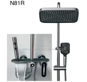 England Gray Smart Standing Shower Set Hot and Cold