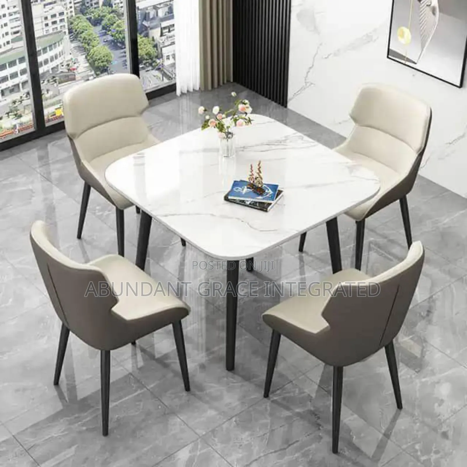 White Marble Dinning Table.
