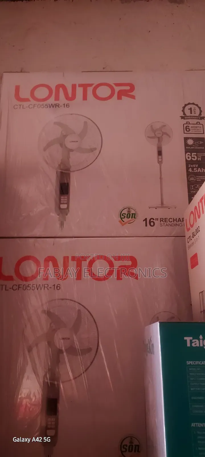 Lontor Rechargeable Fan