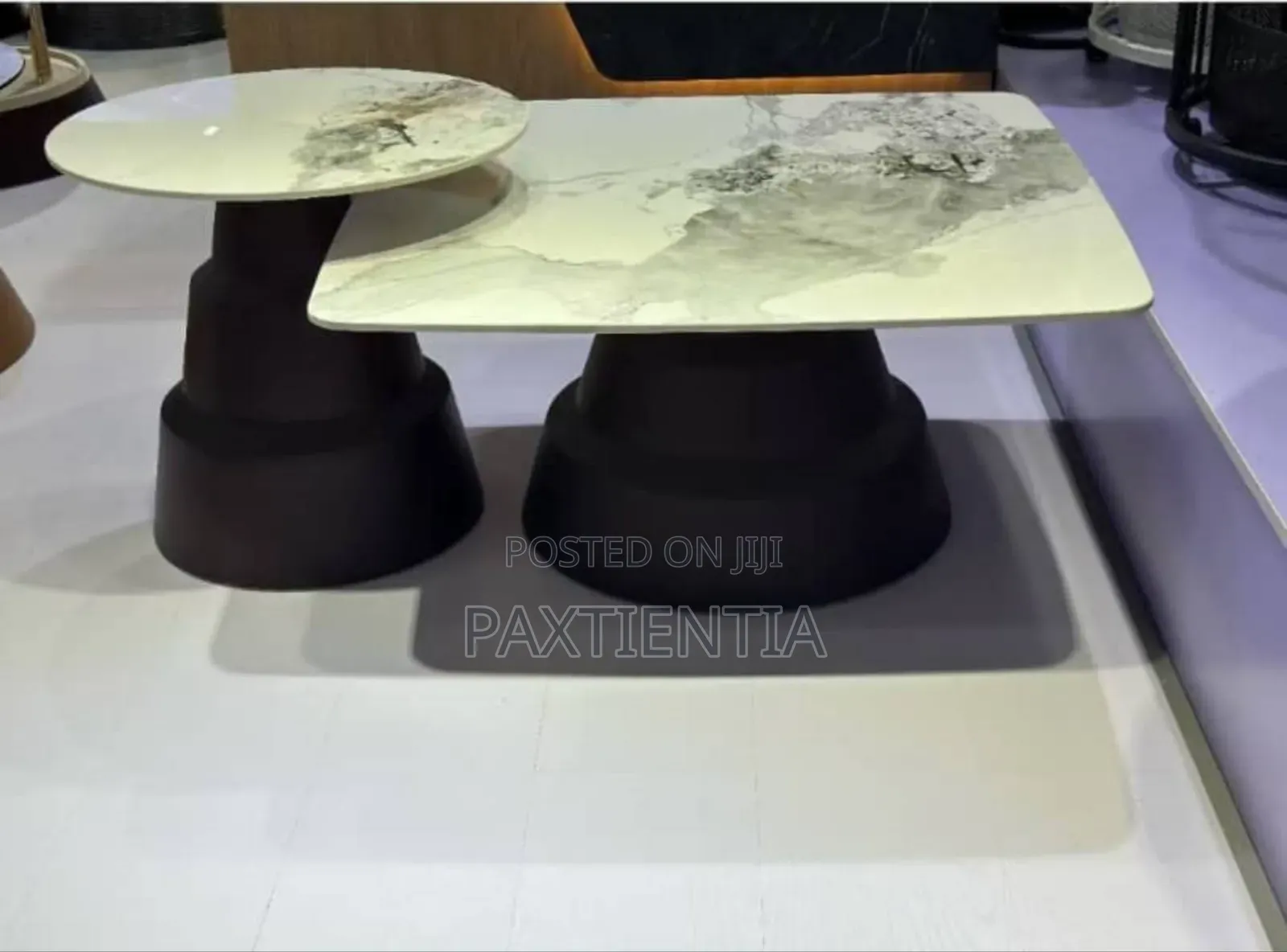 Square Centre Table and Round Stool Set