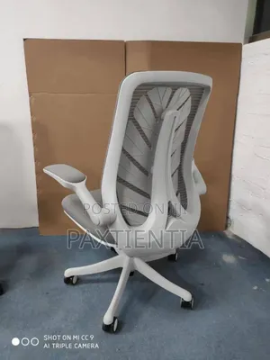 Ergonomic Swivel Chair With Lumbar Leaf Pattern Support