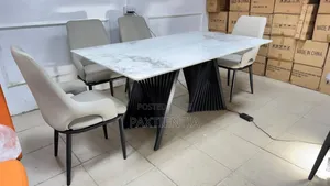Rhombus Leg Shaped Table and Chair Set