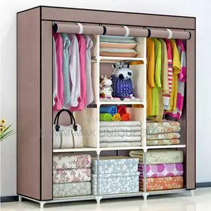 3 Column Mobile Steel Wardrobe Closet