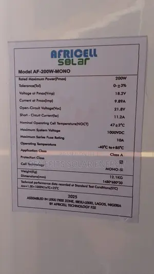 200w Africell Mono Panel