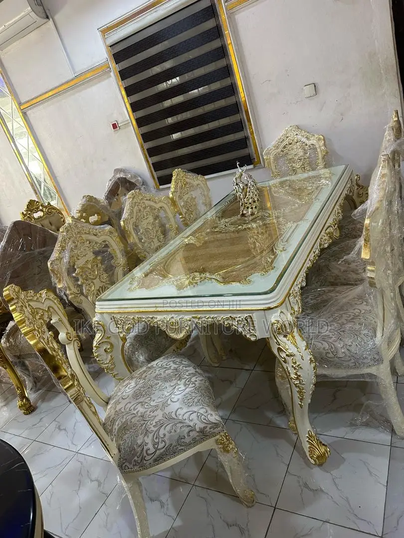 8seater Imported Royal Dining Table With Solid Chairs