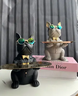 German Bull Decor With Tray
