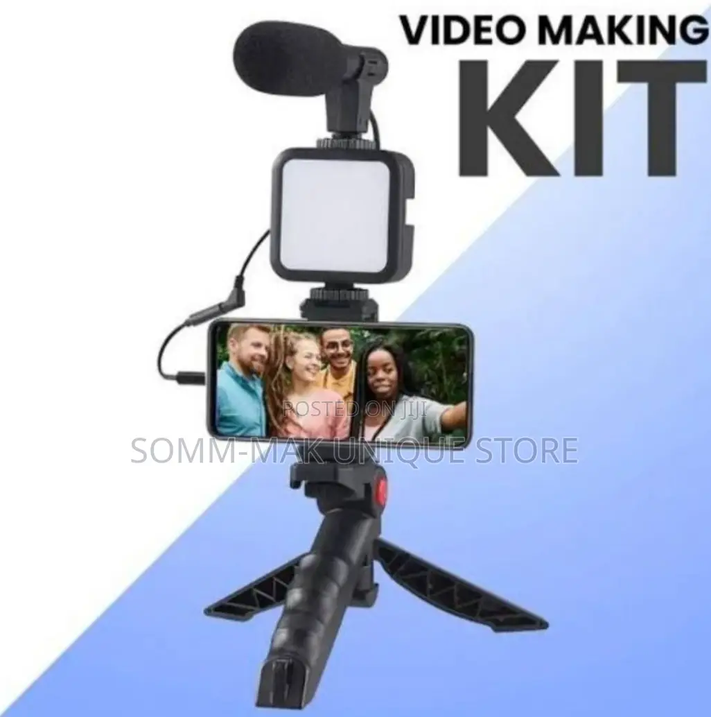 Video Making Vlogging Kits Tripod Holder With Microphone +