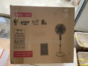 Solar Rechargeable Fan With Solar Panel and Led Bulb