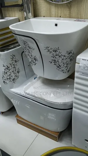 Flower Toilet Seat With Wash Hand Basin
