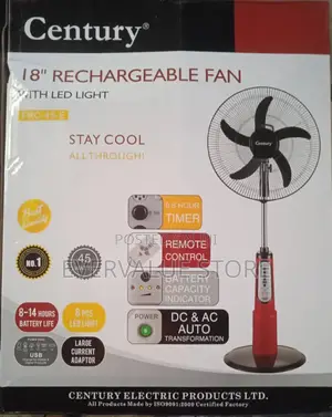 18 Inches Century Rechargeable Standing Fan